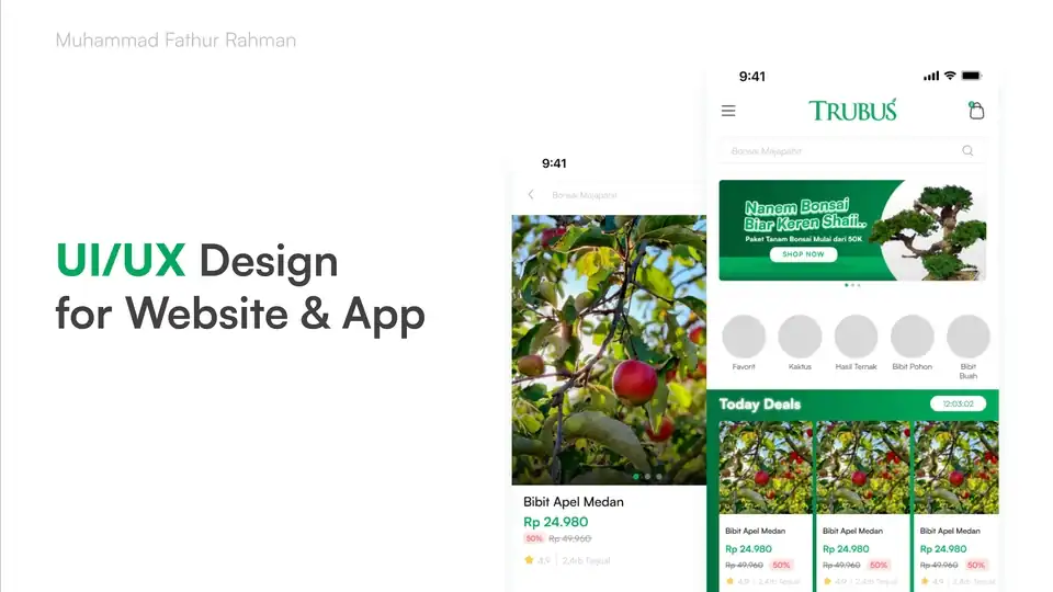 Jasa Clean Minimalist UI/UX Design Untuk E-Commerce, Landing Page, Company Profile. - UI & UX Design, Profesional, Berga
