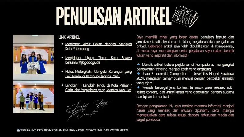 Jasa Content Writer & Journalist | Artikel, Blog, Feature, dan Press Release - Blogger, Profesional, Bergaransi