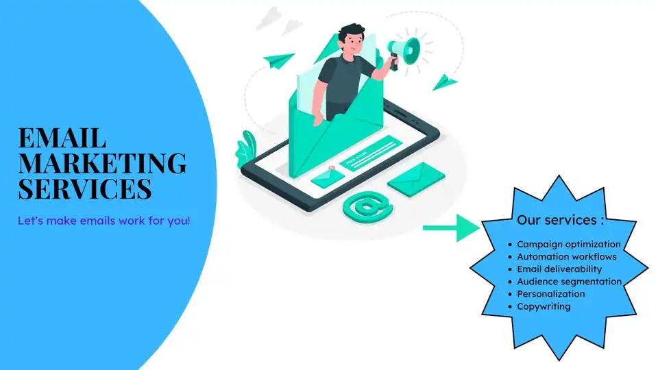 Jasa Create & design email campaigns & automated email flows aligned with company's branding - Pemasaran Email, Profesio