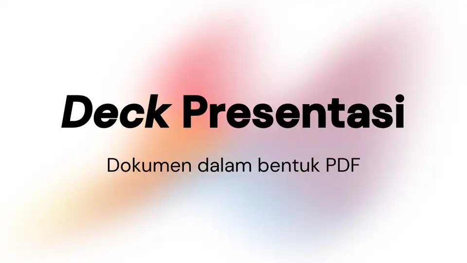 Jasa Deck Presentasi - Presentasi, Profesional, Bergaransi