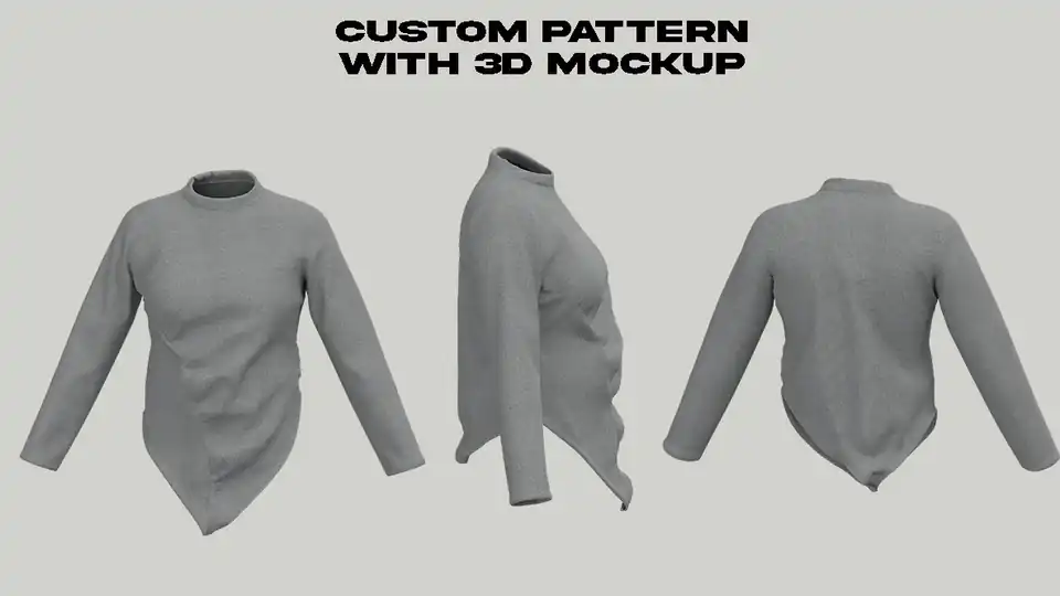 Jasa DESAIN 3D FASHION /MOCKUP FASHION,POLA DIGITAL FASHION - Desain Kaos & Motif, Profesional, Bergaransi