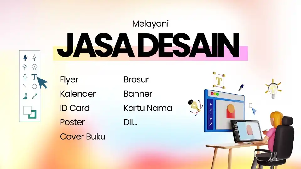 Jasa Desain Brosur, Kartu Nama, Poster, Flyer , Banner , ID Card, Stiker dan lain-lain - Digital Printing, Profesional,