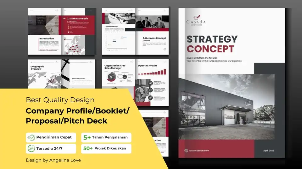 Jasa Desain Company Profile/Proposal/Booklet/Pitch Deck/Presentasi/Korporat/Business - Desain Corporate Identity, Profes