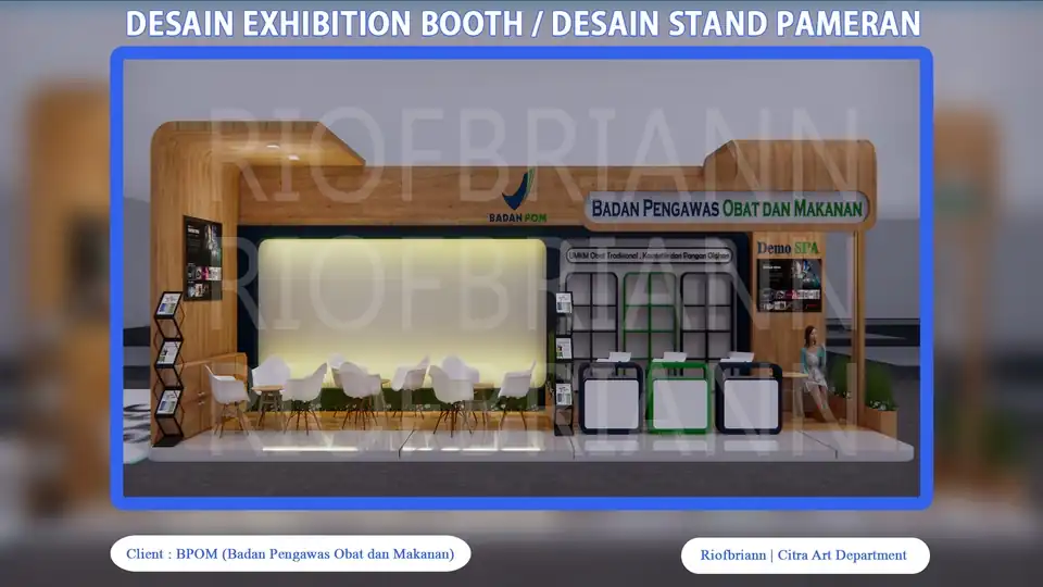 Jasa DESAIN EXHIBITION BOOTH/STAND PAMERAN 1 HARI SELESAI - 3D & Perspektif, Profesional, Bergaransi