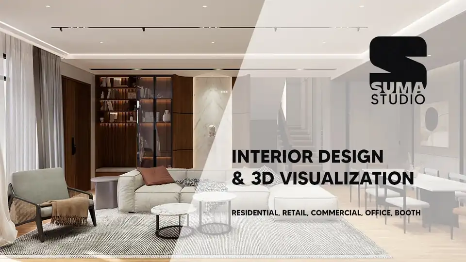 Jasa Desain Interior & Furniture (3D Model & Render) Project Rumah, Apartemen, Office, Retail, Cafe, dll - Interior, Pro