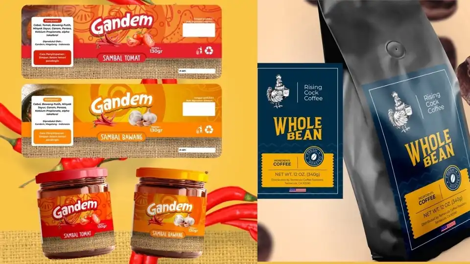 Jasa Desain Kemasan Makanan | Desain Standing Pouch Premium - Label & Kemasan, Profesional, Bergaransi