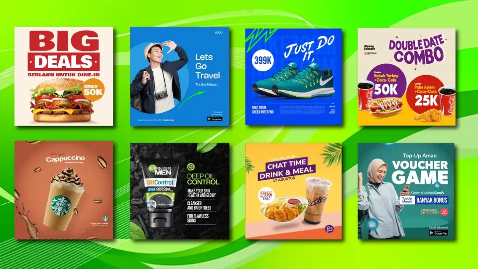 Jasa Desain Konten Sosial Media / Feed Instagram - Banner Online, Profesional, Bergaransi