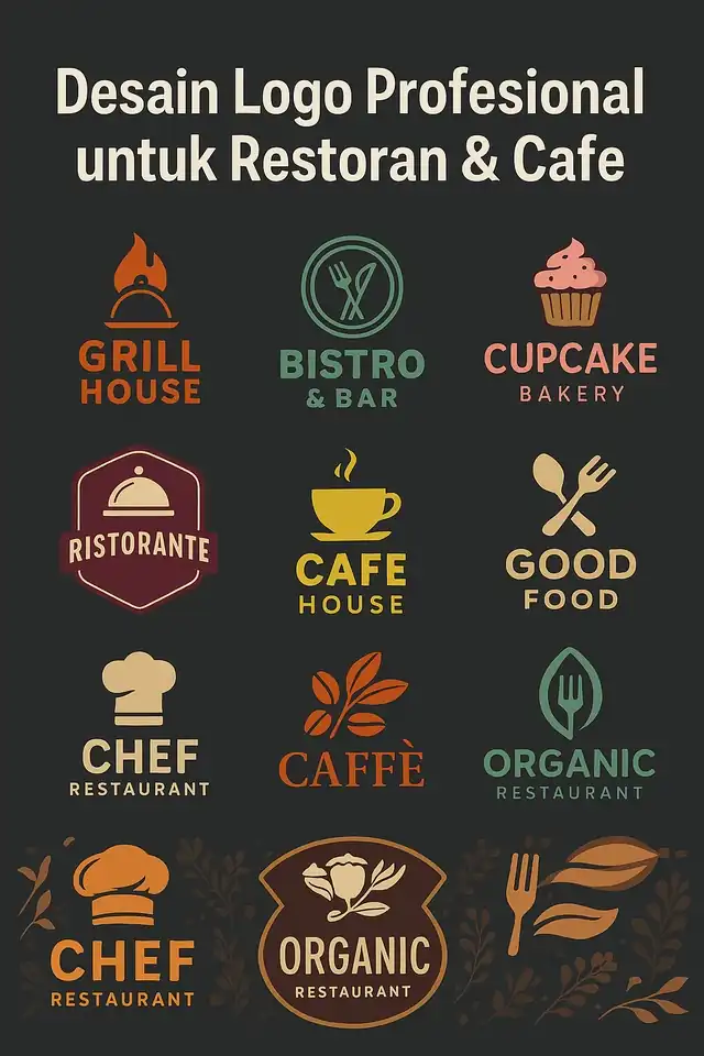 Jasa Desain Logo Profesional untuk Restoran & Cafe - Logo, Profesional, Bergaransi