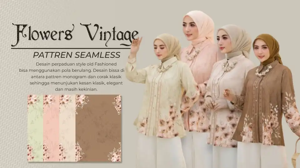 Jasa DESAIN MOTIF SPESIALIS GAMIS, BLOUSE, HIJAB, MUKENA, BATIK, PROFESIONAL - Desain Kaos & Motif, Profesional, Bergara