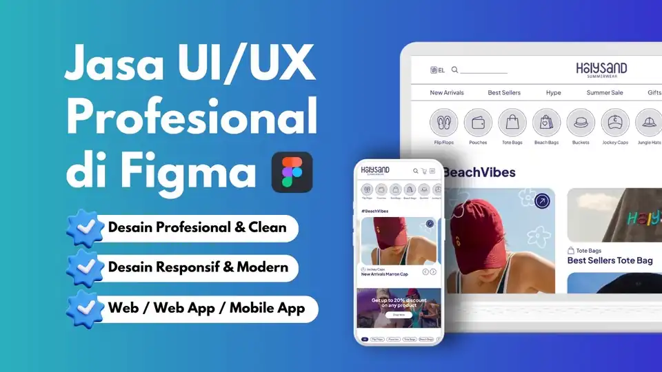 Jasa Desain UI/UX Profesional untuk Web/Webapp/Aplikasi dengan Figma - UI & UX Design, Profesional, Bergaransi