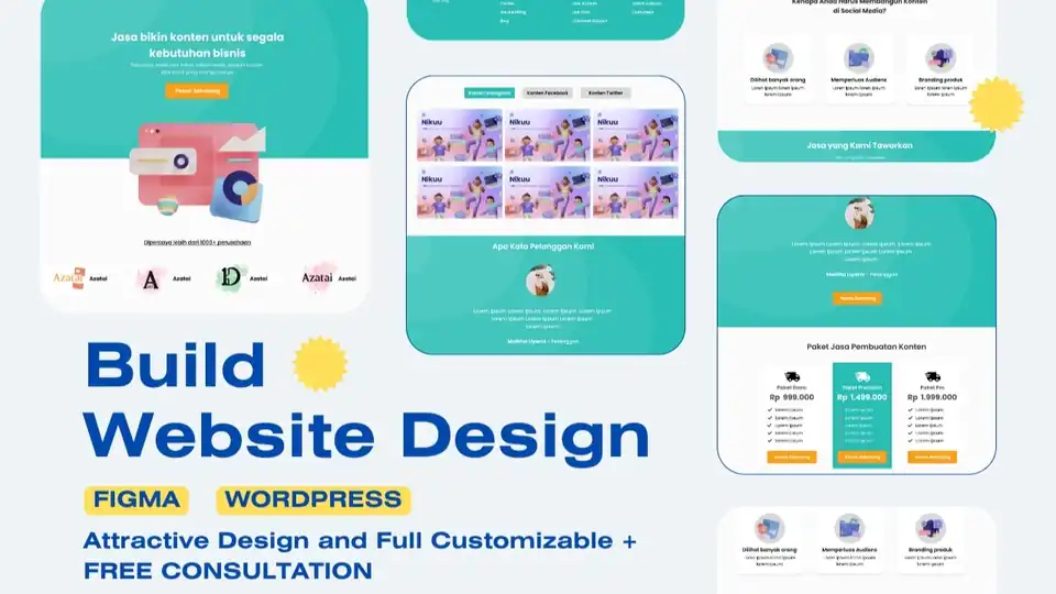 Jasa Desain Website & Landing Page hanya 1 hari | Figma & Wordpress - Desain Web, Profesional, Bergaransi