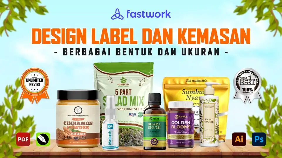 Jasa Design Kemasan Produk - BOX, POUCH, STICKER, BOTOL, DLL - Label & Kemasan, Profesional, Bergaransi