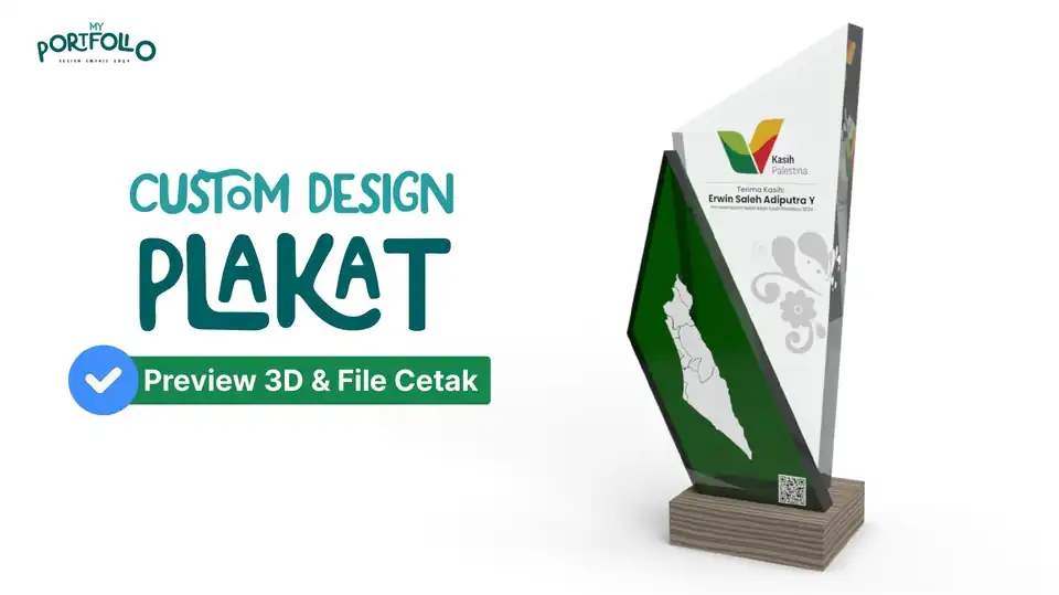Jasa Design Plakat/Akrilik 3D Siap Cetak - 3D Printing, Profesional, Bergaransi