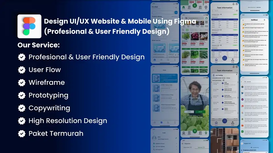 Jasa Design UI/UX Website & Mobile Using Figma (Profesional & User Friendly Design) - UI & UX Design, Profesional, Berga