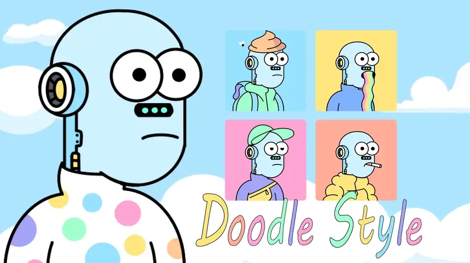 Jasa Design Unique Doodle Character NFT ART Collection - Doodle Art, Profesional, Bergaransi