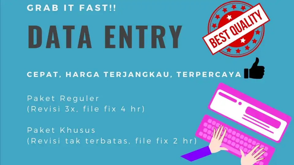 Jasa Entri data cepat dengan harga terjangkau - Entri Data, Profesional, Bergaransi