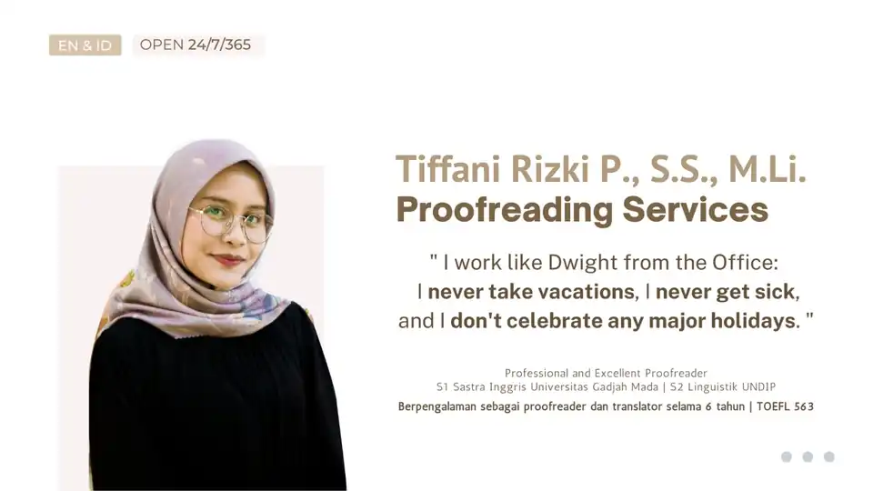 Jasa Error-free EN & ID Proofreading Service (Disertai Sertifikat Proofreading) - Proofreading, Profesional, Bergaransi