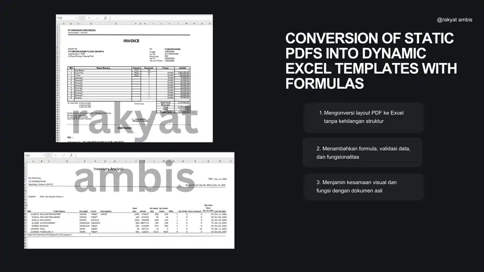 Jasa Excel Expert untuk Ubah PDF ke Excel Profesional & Siap Digunakan - Edit Dokumen, Profesional, Bergaransi