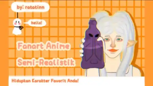 Jasa Fanart anime semi-realistik - Fanart, Profesional, Bergaransi