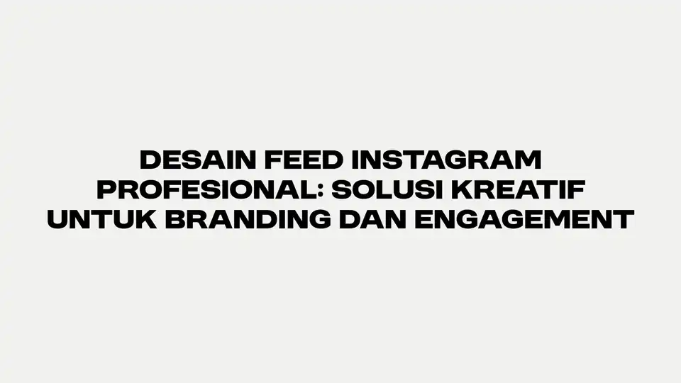 Jasa Feed Instagram - Banner Online, Profesional, Bergaransi