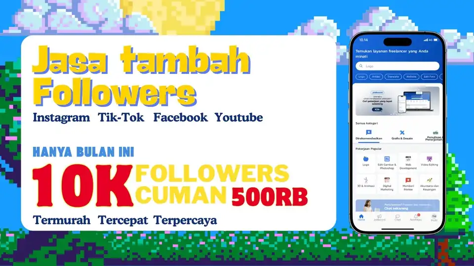 Jasa FOLLOWERS INSTAGRAM, LIKES INSTAGRAM, SUBSCRIBER YOUTUBE, JAM TAYANG YOUTUBE, FOLLOWERS TIKTOK - Tambah Followers,