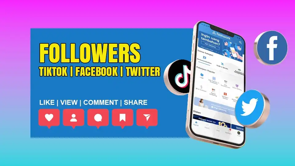 Jasa FOLLOWERS TIKTOK INDONESIA | FOLLOWERS FACEBOOK | FOLLOWERS TWITTER - Tambah Followers, Profesional, Bergaransi
