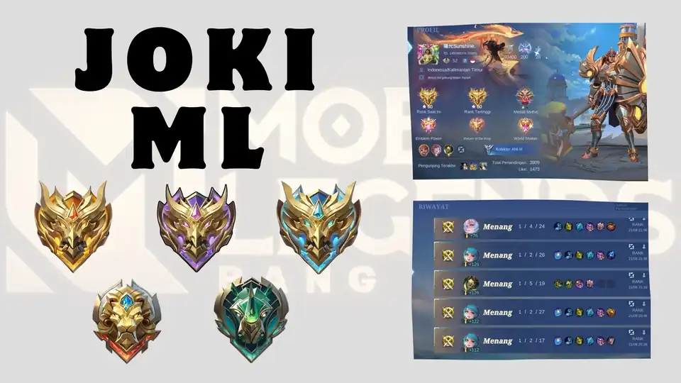 Jasa Freelancer || Joki ML All Tier (Epic, Legend, Mythic Honor, Mythic Glory) - Gaming, Profesional, Bergaransi