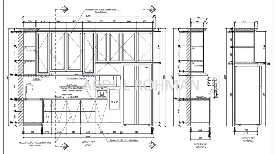 Jasa Gambar Kerja Furniture - CAD Drawing, Profesional, Bergaransi