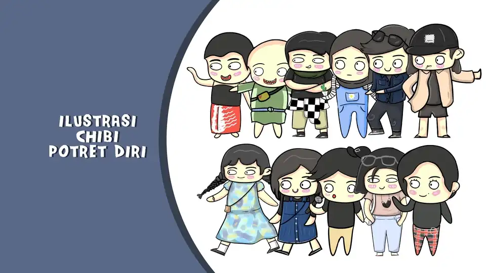 Jasa Ilustrasi Chibi Potret Diri - Gambar Potret, Profesional, Bergaransi