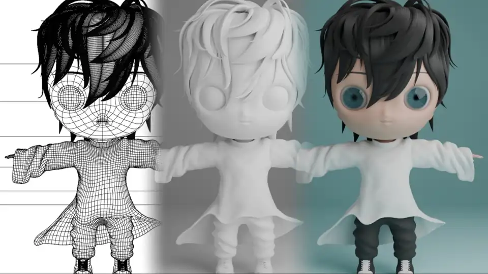 Jasa Desain 3D Character untuk Printing & Game Props dari Blender - 3D Model, Profesional, Bergaransi