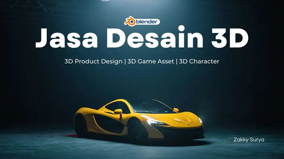 Jasa Desain 3D untuk Desain Produk, Game Asset, dan Karakter 3D dengan software Blender. - 3D & Perspektif, Profesional,