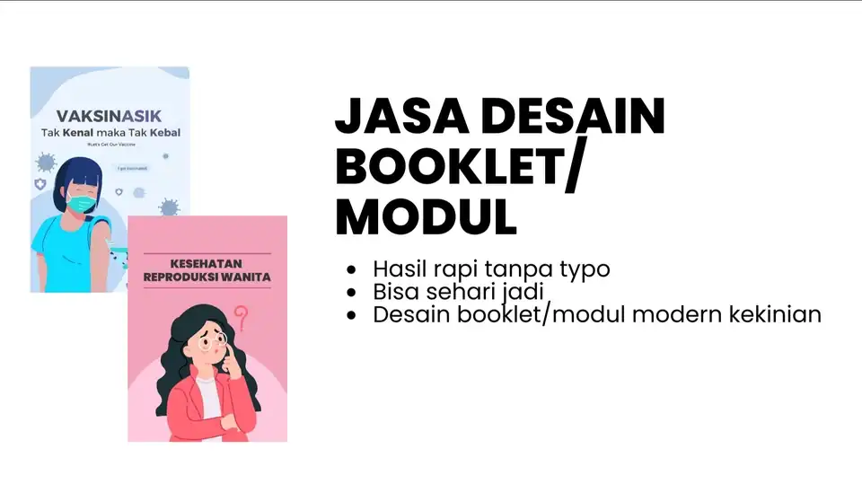 Jasa Desain Booklet/Modul Modern Kekinian - Digital Printing, Profesional, Bergaransi
