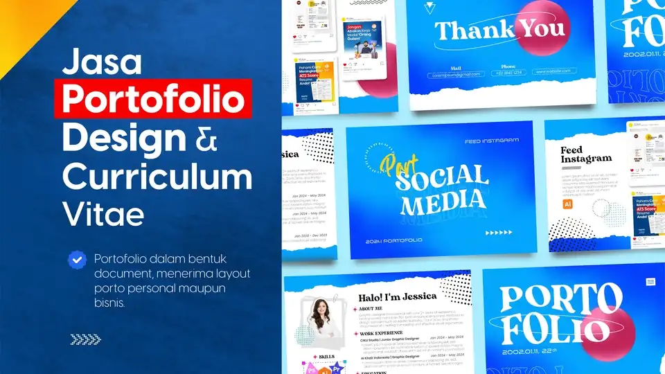 Jasa Desain CV | ATS-Friendly | CV Kreatif| Desain Portofolio Professional| Curriculum Vitae| Resume - Portfolio & Resum
