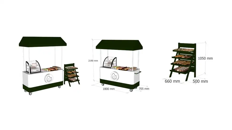 Jasa Desain Gerobak Makanan - Desain Booth & Kios, Profesional, Bergaransi