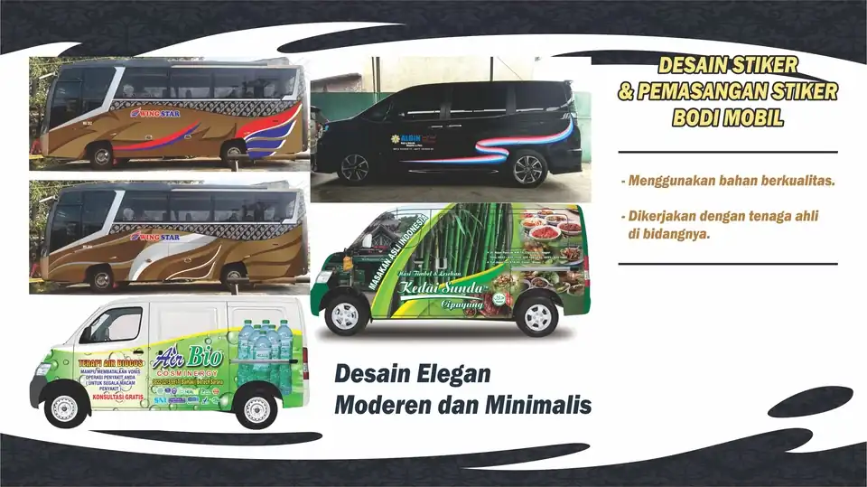 Jasa Desain Stiker dan Pemasangan, RAPI, CEPAT dan Terjangkau - Stiker Decal Mobil, Profesional, Bergaransi