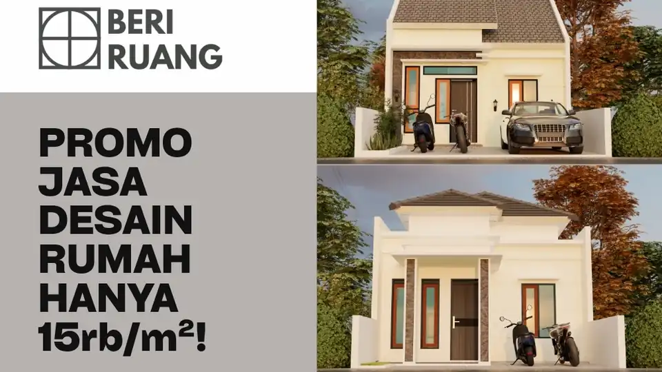 Jasa Design Rumah 15rb/m2 - 3D Model, Profesional, Bergaransi