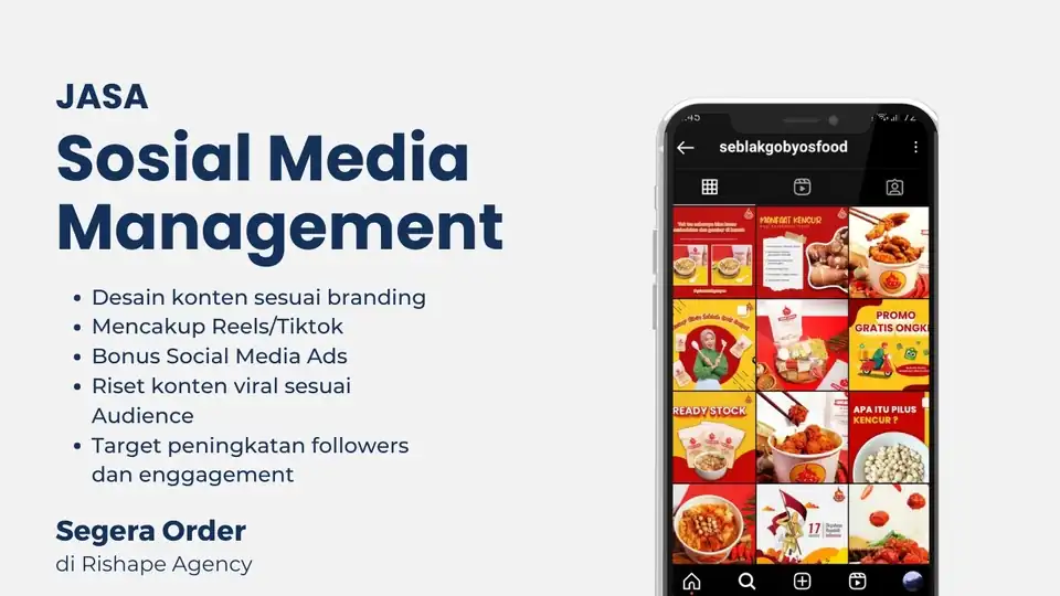 Jasa Digital Marketing & Social Media Management / Content Creator and Design - Digital Marketing, Profesional, Bergaran