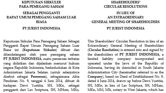 Jasa Drafting Dokumen Hukum Bilingual (Indonesia - English) - Kontrak Hukum, Profesional, Bergaransi