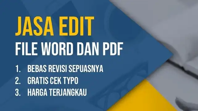Jasa Edit File Word dan PDF - Edit Dokumen, Profesional, Bergaransi