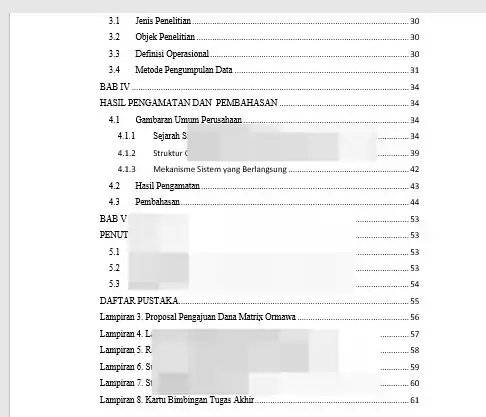 JASA EDIT&RAPIKAN DAFTAR ISI, HEADING, HALAMAN, DAFTAR PUSTAKA, DAFTAR GAMBAR LAPORAN, SKRIPSI, DLL - Edit Dokumen, Prof