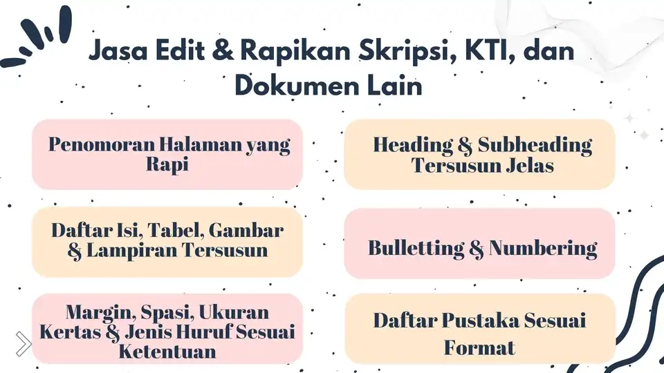 Jasa Edit & Rapikan Skripsi, KTI dan Dokumen lain - Edit Dokumen, Profesional, Bergaransi