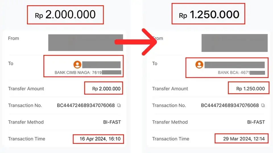 Jasa edit teks didalam foto (dokumen/scan, bukti TF, struk pembayaran, screenshot) - Edit Gambar & Photoshop, Profesiona