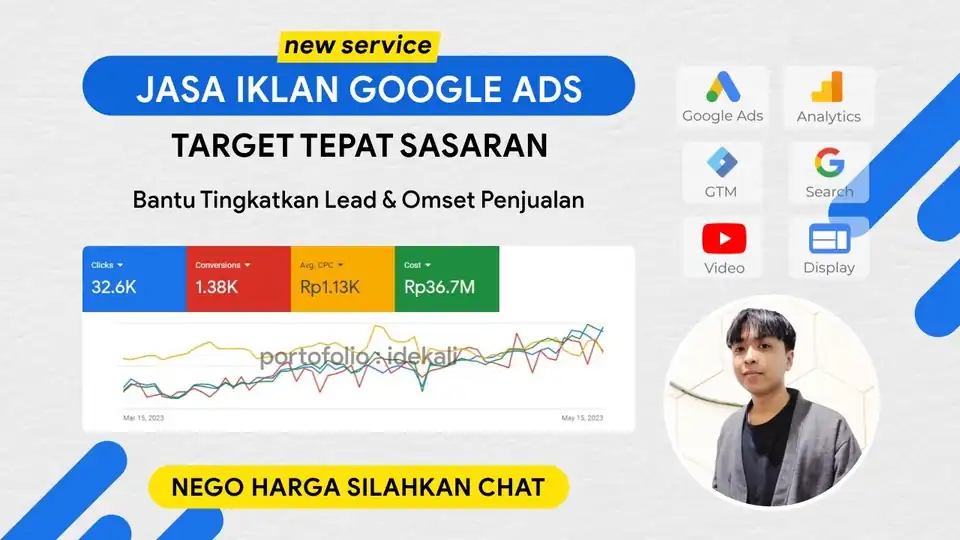 Jasa Iklan Google Ads - Bantu Perbanyak Leads & Omset Penjualan - Digital Marketing, Profesional, Bergaransi
