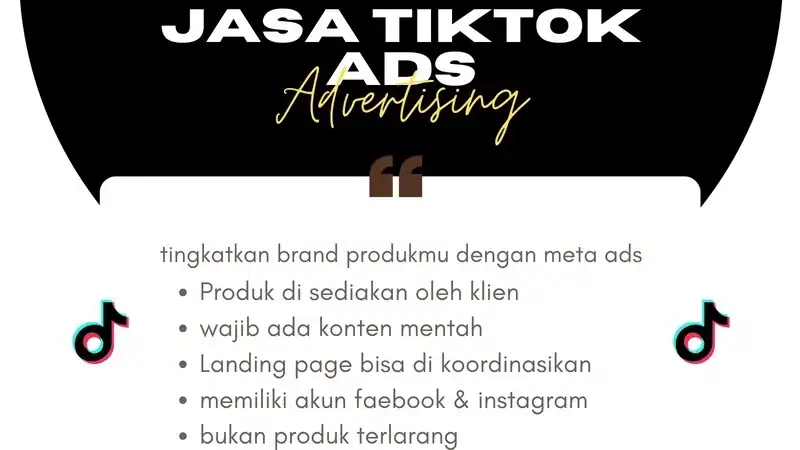 Jasa Iklan TikTok Ads | Advertising | paket 1 bulan - Iklan Tiktok, Profesional, Bergaransi