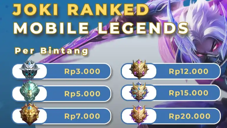 Jasa Joki Mobile Legends (Boosting Account MLBB) - Gaming, Profesional, Bergaransi