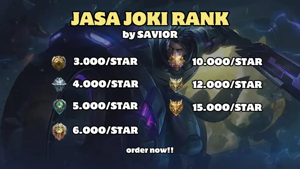 JASA JOKI RANK DAN MABAR MOBILE LEGENDS TERPERCAYA, MURAH DAN TERCEPAT - Gaming, Profesional, Bergaransi