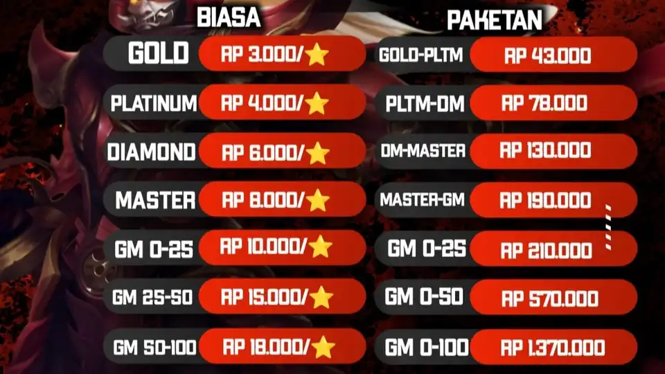 JASA MABAR & JOKI HOK dan ML - Gaming, Profesional, Bergaransi