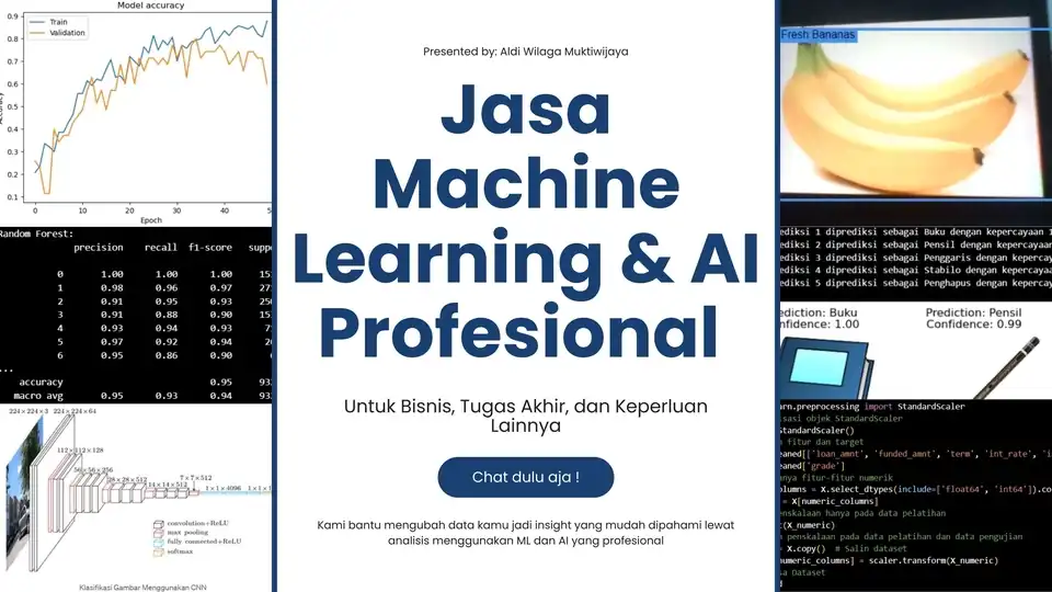 Jasa Machine Learning & AI Profesional untuk Bisnis dan Riset Data - Analisis Data, Profesional, Bergaransi