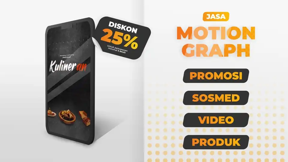 Jasa Motion Graphic untuk Konten Reels, Produk, Iklan, Murah dan Cepat - Motion Graphics, Profesional, Bergaransi