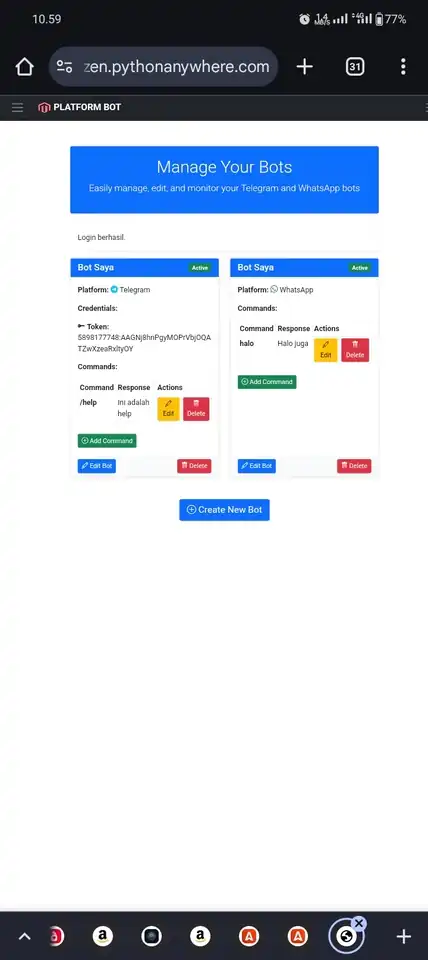 Jasa Pembuatan Bot Telegram Profesional - Chatbot, Profesional, Bergaransi